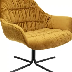 KARE Design Sessel-Drehsessel Bristol Gelb