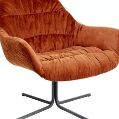 KARE Design Sessel-Drehsessel Bristol Rostrot