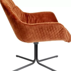 KARE Design Sessel-Drehsessel Bristol Rostrot
