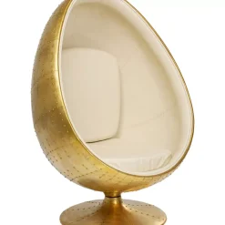 KARE Design Sessel-Drehsessel Eye Ball Messing
