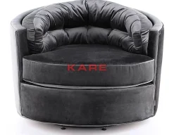 KARE Design Sessel-Drehsessel Music Hall Grau