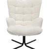 KARE Design Sessel-Drehsessel Oscar Boucle Creme