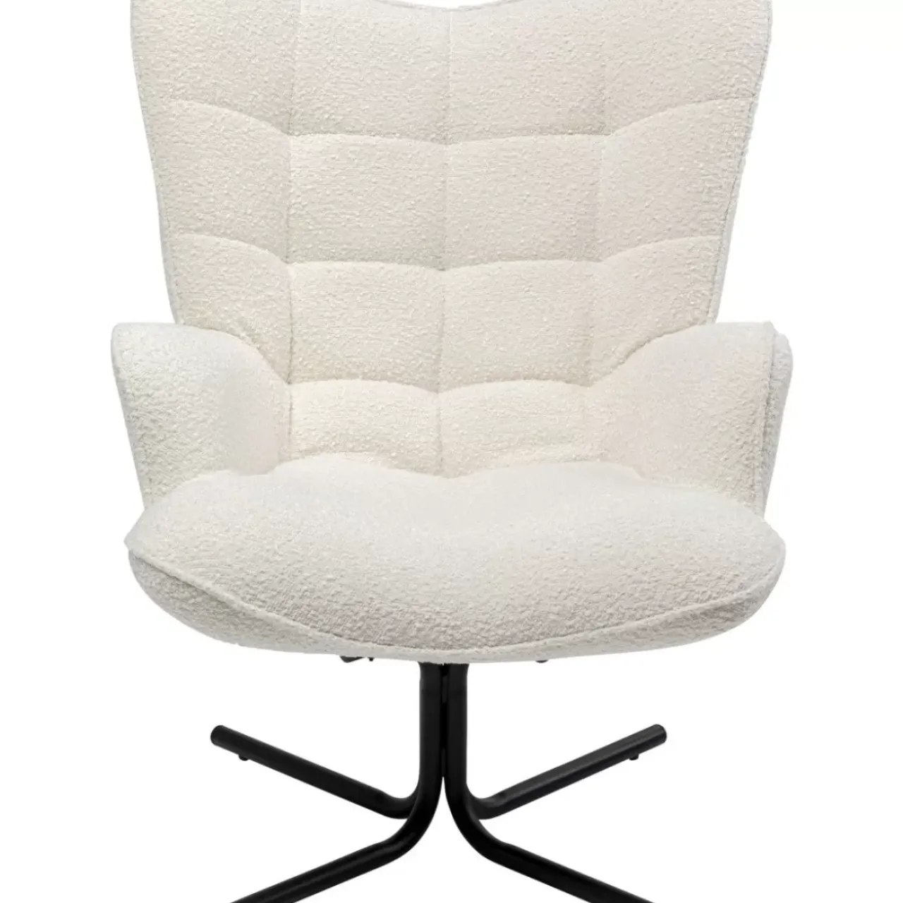 KARE Design Sessel-Drehsessel Oscar Boucle Creme