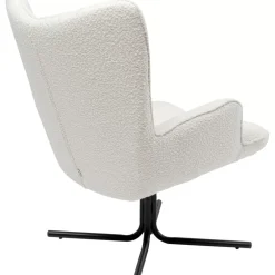 KARE Design Sessel-Drehsessel Oscar Boucle Creme