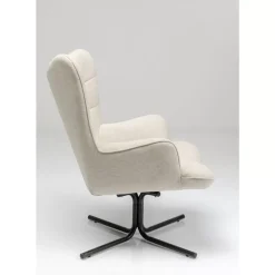 KARE Design Sessel-Drehsessel Oscar Creme