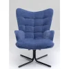 KARE Design Sessel-Drehsessel Oscar Denim