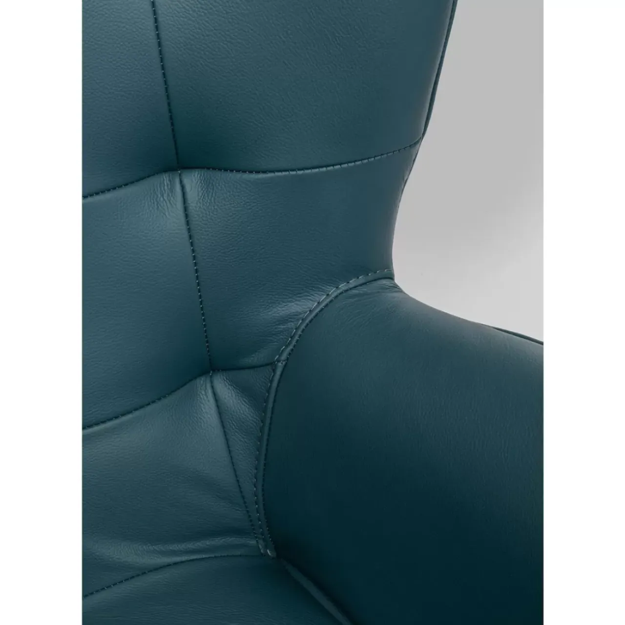 KARE Design Sessel-Drehsessel Oscar Leder Blau
