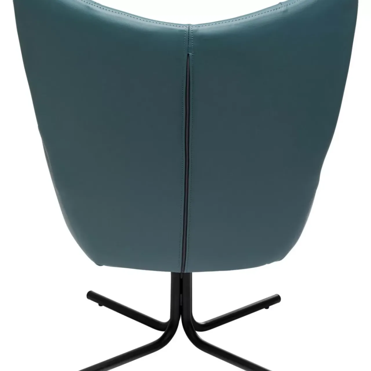 KARE Design Sessel-Drehsessel Oscar Leder Blau