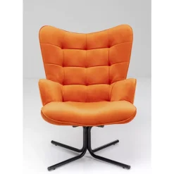 KARE Design Sessel-Drehsessel Oscar Velvet Orange