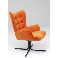 KARE Design Sessel-Drehsessel Oscar Velvet Orange