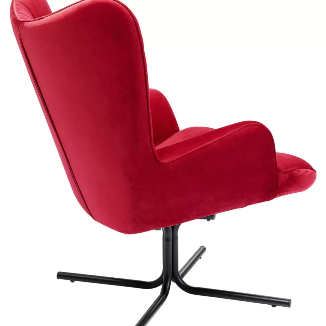 KARE Design Sessel-Drehsessel Oscar Velvet Rot