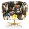KARE Design Sessel-Drehsessel Peony Flower Gelb