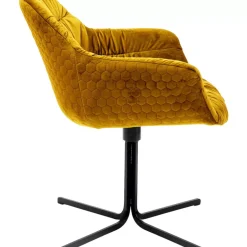 KARE Design Stühle-Drehstuhl Colmar Gelb