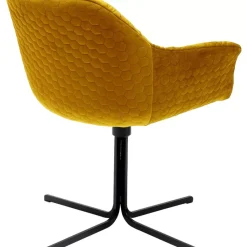 KARE Design Stühle-Drehstuhl Colmar Gelb