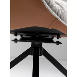 KARE Design Stühle-Drehstuhl Lori Grau Braun