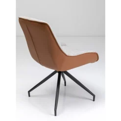 KARE Design Stühle-Drehstuhl Lori Grau Braun