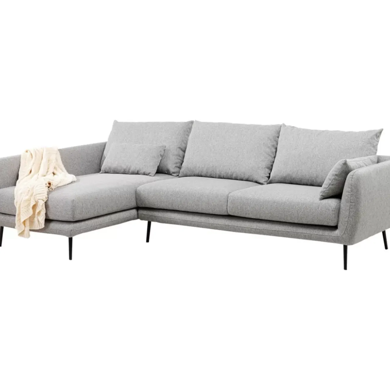 KARE Design Sofas & Couches-Ecksofa Amalfi Links Grau 275Cm