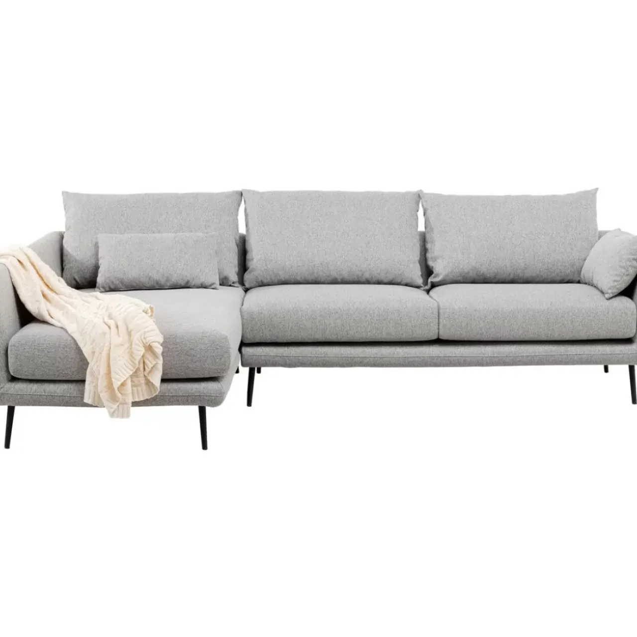 KARE Design Sofas & Couches-Ecksofa Amalfi Links Grau 275Cm