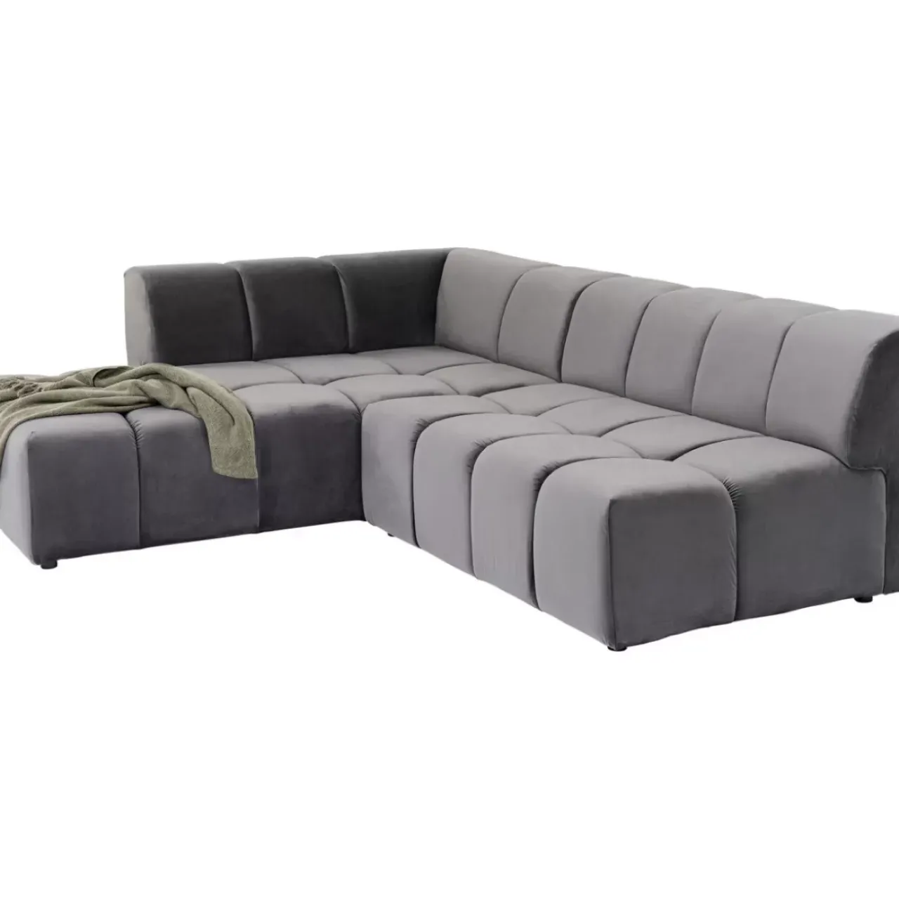 KARE Design Sofas & Couches-Ecksofa Belami Grau Links