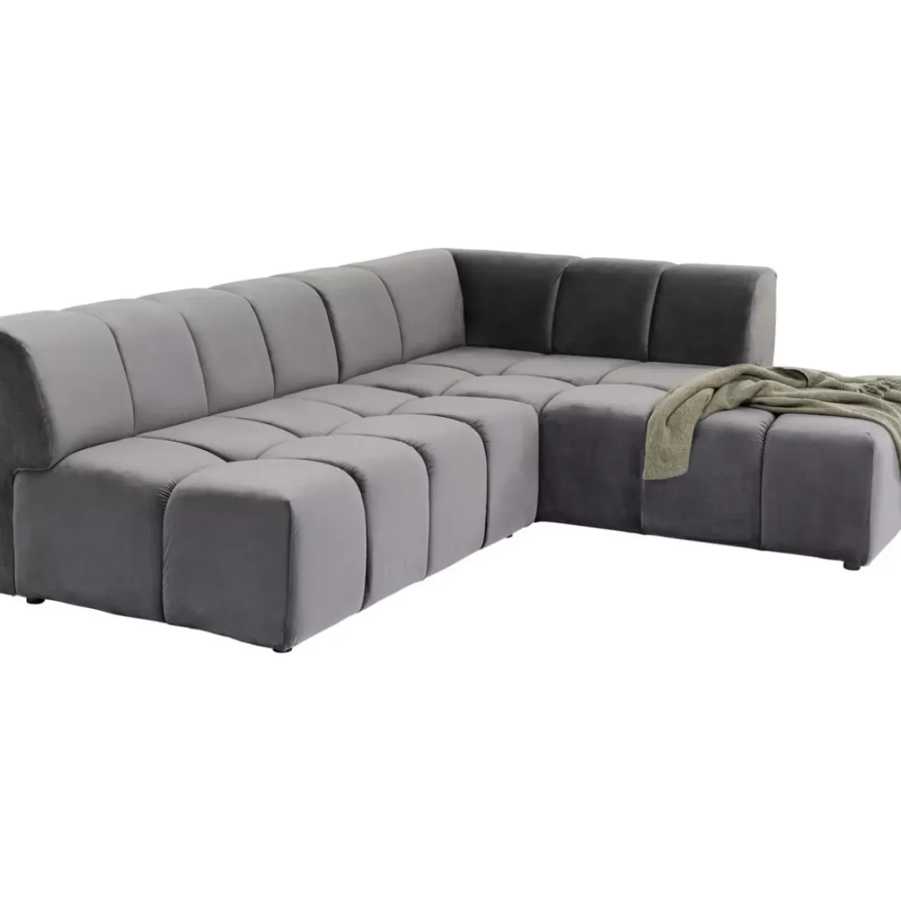 KARE Design Sofas & Couches-Ecksofa Belami Grau Rechts