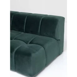 KARE Design Sofas & Couches-Ecksofa Belami Velvet Dunkelgrun Links 265Cm