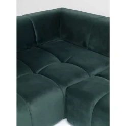 KARE Design Sofas & Couches-Ecksofa Belami Velvet Dunkelgrun Links 265Cm