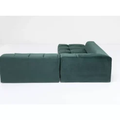 KARE Design Sofas & Couches-Ecksofa Belami Velvet Dunkelgrun Links 265Cm