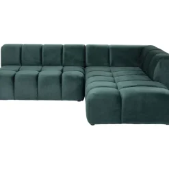 KARE Design Sofas & Couches-Ecksofa Belami Velvet Dunkelgrun Rechts 265Cm
