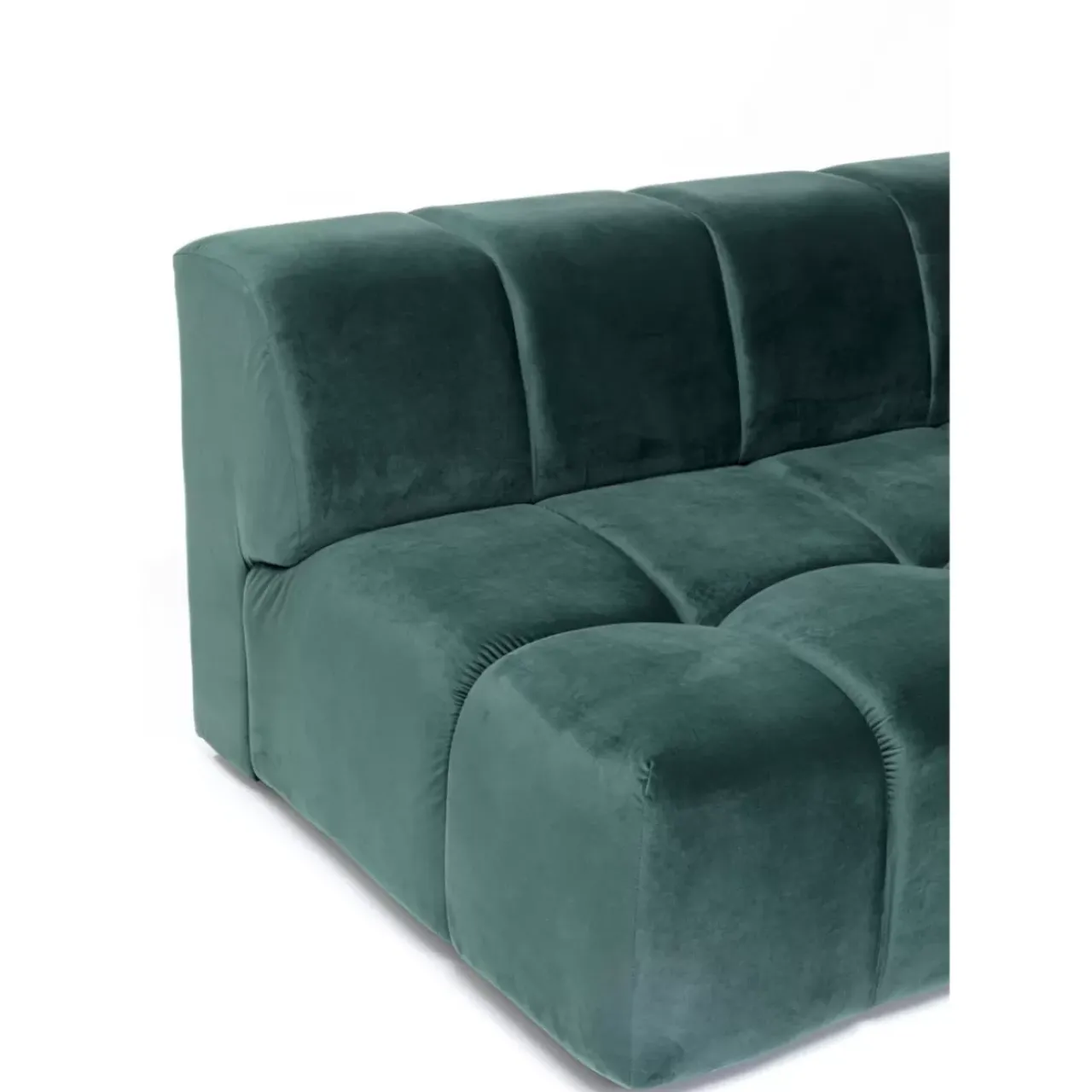 KARE Design Sofas & Couches-Ecksofa Belami Velvet Dunkelgrun Rechts 265Cm
