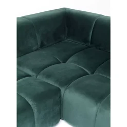 KARE Design Sofas & Couches-Ecksofa Belami Velvet Dunkelgrun Rechts 265Cm