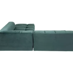 KARE Design Sofas & Couches-Ecksofa Belami Velvet Dunkelgrun Rechts 265Cm