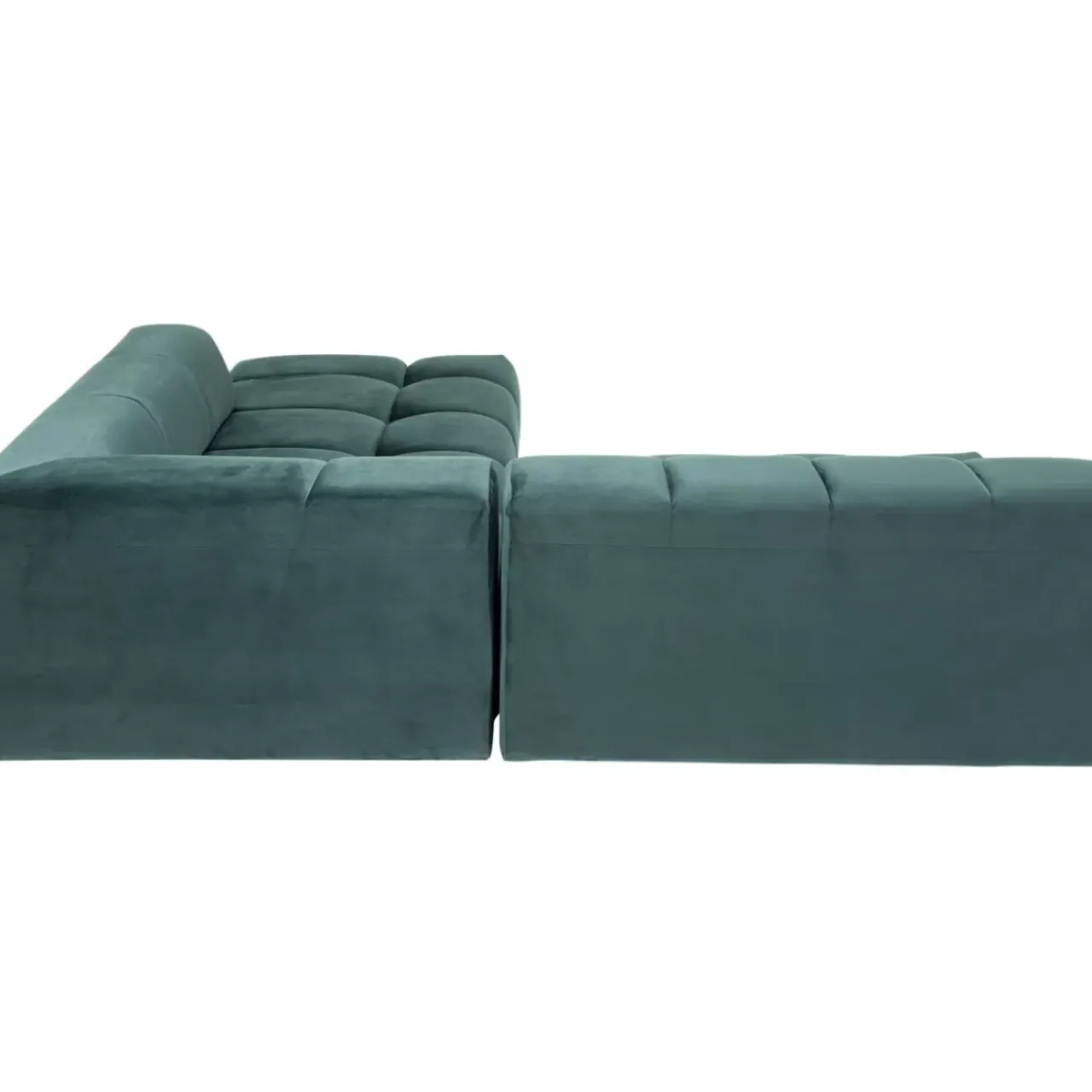 KARE Design Sofas & Couches-Ecksofa Belami Velvet Dunkelgrun Rechts 265Cm