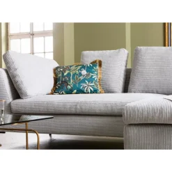 KARE Design Sofas & Couches-Ecksofa Gianni Cord Grau Rechts