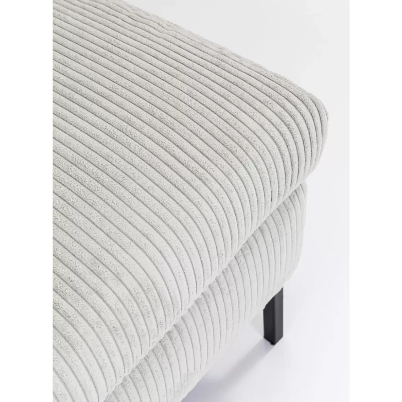 KARE Design Sofas & Couches-Ecksofa Gianni Cord Grau Rechts