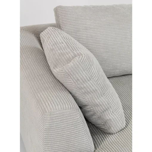 KARE Design Sofas & Couches-Ecksofa Gianni Cord Grau Links