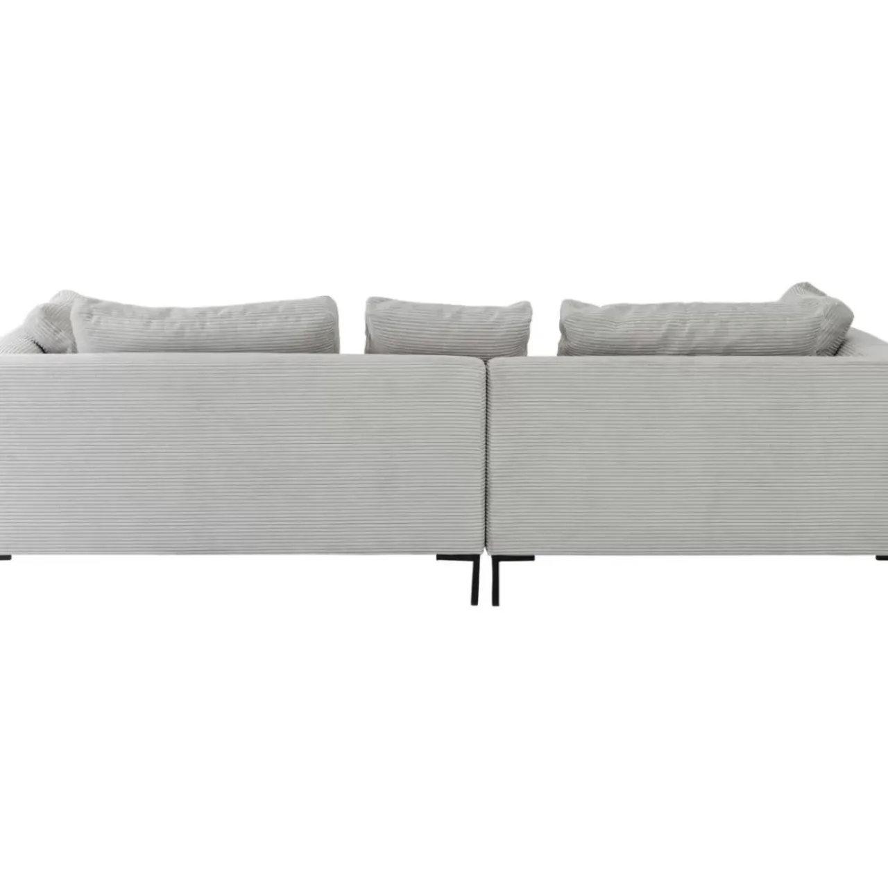 KARE Design Sofas & Couches-Ecksofa Gianni Cord Grau Links