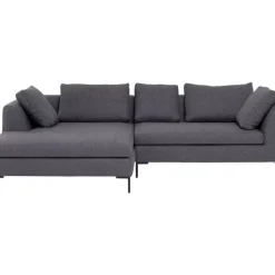 KARE Design Sofas & Couches-Ecksofa Gianni Dolce Dunkelgrau Links
