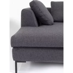 KARE Design Sofas & Couches-Ecksofa Gianni Dolce Dunkelgrau Links