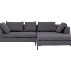 KARE Design Sofas & Couches-Ecksofa Gianni Dolce Dunkelgrau Rechts