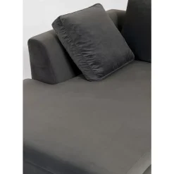 KARE Design Sofas & Couches-Ecksofa Gianni Small Velvet Grau Links