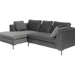 KARE Design Sofas & Couches-Ecksofa Gianni Small Velvet Grau Links