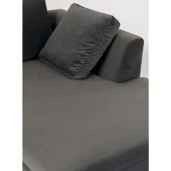 KARE Design Sofas & Couches-Ecksofa Gianni Small Velvet Grau Rechts