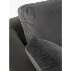KARE Design Sofas & Couches-Ecksofa Gianni Small Velvet Grau Rechts
