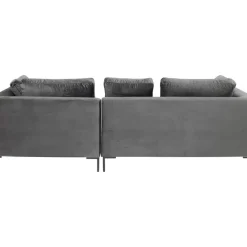 KARE Design Sofas & Couches-Ecksofa Gianni Small Velvet Grau Rechts