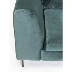 KARE Design Sofas & Couches-Ecksofa Gianni Velvet Dunkelgrun Rechts Schwarz