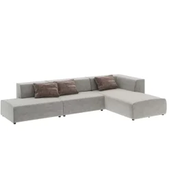 KARE Design Sofas & Couches-Ecksofa Infinity Atlanta Grau 357Cm
