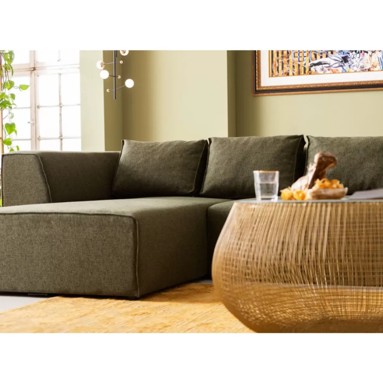 KARE Design Sofas & Couches-Ecksofa Infinity Dolce Grun Links