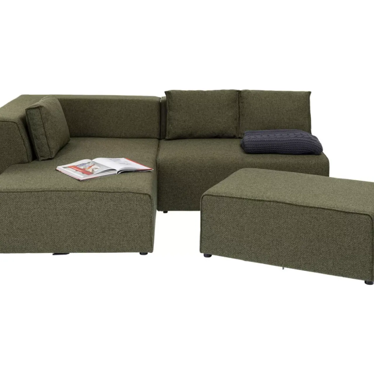 KARE Design Sofas & Couches-Ecksofa Infinity Dolce Grun Links