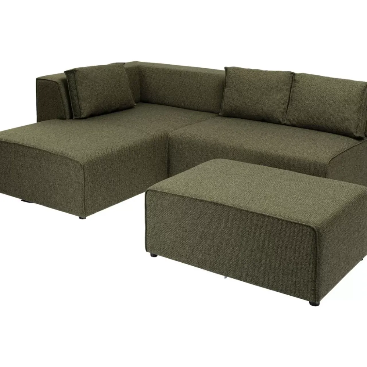 KARE Design Sofas & Couches-Ecksofa Infinity Dolce Grun Links