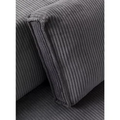 KARE Design Sofas & Couches-Ecksofa Infinity Ottomane Cord Grau Links